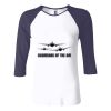 Ladies' Baby Rib Three-QuarterSleeve Contrast Raglan T-Shirt Thumbnail