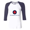 Ladies' Baby Rib Three-QuarterSleeve Contrast Raglan T-Shirt Thumbnail