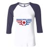 Ladies' Baby Rib Three-QuarterSleeve Contrast Raglan T-Shirt Thumbnail