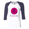 Ladies' Baby Rib Three-QuarterSleeve Contrast Raglan T-Shirt Thumbnail