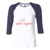 Ladies' Baby Rib Three-QuarterSleeve Contrast Raglan T-Shirt Thumbnail