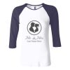 Ladies' Baby Rib Three-QuarterSleeve Contrast Raglan T-Shirt Thumbnail