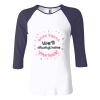 Ladies' Baby Rib Three-QuarterSleeve Contrast Raglan T-Shirt Thumbnail