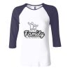 Ladies' Baby Rib Three-QuarterSleeve Contrast Raglan T-Shirt Thumbnail