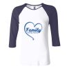 Ladies' Baby Rib Three-QuarterSleeve Contrast Raglan T-Shirt Thumbnail