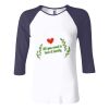 Ladies' Baby Rib Three-QuarterSleeve Contrast Raglan T-Shirt Thumbnail