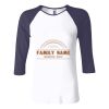 Ladies' Baby Rib Three-QuarterSleeve Contrast Raglan T-Shirt Thumbnail