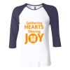 Ladies' Baby Rib Three-QuarterSleeve Contrast Raglan T-Shirt Thumbnail