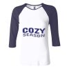 Ladies' Baby Rib Three-QuarterSleeve Contrast Raglan T-Shirt Thumbnail
