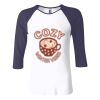 Ladies' Baby Rib Three-QuarterSleeve Contrast Raglan T-Shirt Thumbnail