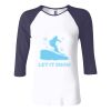 Ladies' Baby Rib Three-QuarterSleeve Contrast Raglan T-Shirt Thumbnail