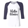 Ladies' Baby Rib Three-QuarterSleeve Contrast Raglan T-Shirt Thumbnail