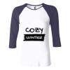 Ladies' Baby Rib Three-QuarterSleeve Contrast Raglan T-Shirt Thumbnail