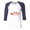 Ladies' Baby Rib Three-QuarterSleeve Contrast Raglan T-Shirt Thumbnail