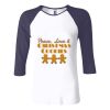 Ladies' Baby Rib Three-QuarterSleeve Contrast Raglan T-Shirt Thumbnail