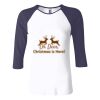 Ladies' Baby Rib Three-QuarterSleeve Contrast Raglan T-Shirt Thumbnail