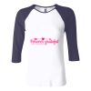 Ladies' Baby Rib Three-QuarterSleeve Contrast Raglan T-Shirt Thumbnail