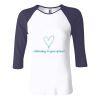 Ladies' Baby Rib Three-QuarterSleeve Contrast Raglan T-Shirt Thumbnail