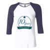 Ladies' Baby Rib Three-QuarterSleeve Contrast Raglan T-Shirt Thumbnail