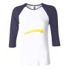 Ladies' Baby Rib Three-QuarterSleeve Contrast Raglan T-Shirt Thumbnail