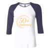 Ladies' Baby Rib Three-QuarterSleeve Contrast Raglan T-Shirt Thumbnail