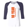 Ladies' Baby Rib Three-QuarterSleeve Contrast Raglan T-Shirt Thumbnail