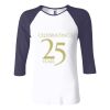 Ladies' Baby Rib Three-QuarterSleeve Contrast Raglan T-Shirt Thumbnail