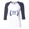 Ladies' Baby Rib Three-QuarterSleeve Contrast Raglan T-Shirt Thumbnail