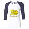 Ladies' Baby Rib Three-QuarterSleeve Contrast Raglan T-Shirt Thumbnail