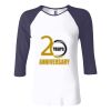 Ladies' Baby Rib Three-QuarterSleeve Contrast Raglan T-Shirt Thumbnail