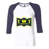 Ladies' Baby Rib Three-QuarterSleeve Contrast Raglan T-Shirt Thumbnail