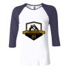 Ladies' Baby Rib Three-QuarterSleeve Contrast Raglan T-Shirt Thumbnail