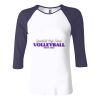Ladies' Baby Rib Three-QuarterSleeve Contrast Raglan T-Shirt Thumbnail