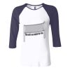 Ladies' Baby Rib Three-QuarterSleeve Contrast Raglan T-Shirt Thumbnail