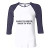 Ladies' Baby Rib Three-QuarterSleeve Contrast Raglan T-Shirt Thumbnail