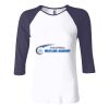 Ladies' Baby Rib Three-QuarterSleeve Contrast Raglan T-Shirt Thumbnail