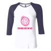 Ladies' Baby Rib Three-QuarterSleeve Contrast Raglan T-Shirt Thumbnail
