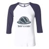 Ladies' Baby Rib Three-QuarterSleeve Contrast Raglan T-Shirt Thumbnail