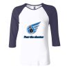 Ladies' Baby Rib Three-QuarterSleeve Contrast Raglan T-Shirt Thumbnail