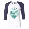 Ladies' Baby Rib Three-QuarterSleeve Contrast Raglan T-Shirt Thumbnail