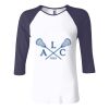 Ladies' Baby Rib Three-QuarterSleeve Contrast Raglan T-Shirt Thumbnail