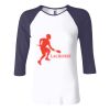 Ladies' Baby Rib Three-QuarterSleeve Contrast Raglan T-Shirt Thumbnail