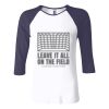 Ladies' Baby Rib Three-QuarterSleeve Contrast Raglan T-Shirt Thumbnail