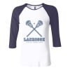 Ladies' Baby Rib Three-QuarterSleeve Contrast Raglan T-Shirt Thumbnail