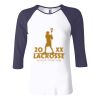 Ladies' Baby Rib Three-QuarterSleeve Contrast Raglan T-Shirt Thumbnail