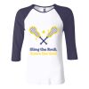 Ladies' Baby Rib Three-QuarterSleeve Contrast Raglan T-Shirt Thumbnail