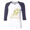 Ladies' Baby Rib Three-QuarterSleeve Contrast Raglan T-Shirt Thumbnail