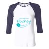 Ladies' Baby Rib Three-QuarterSleeve Contrast Raglan T-Shirt Thumbnail