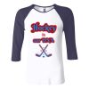 Ladies' Baby Rib Three-QuarterSleeve Contrast Raglan T-Shirt Thumbnail