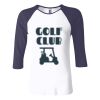 Ladies' Baby Rib Three-QuarterSleeve Contrast Raglan T-Shirt Thumbnail